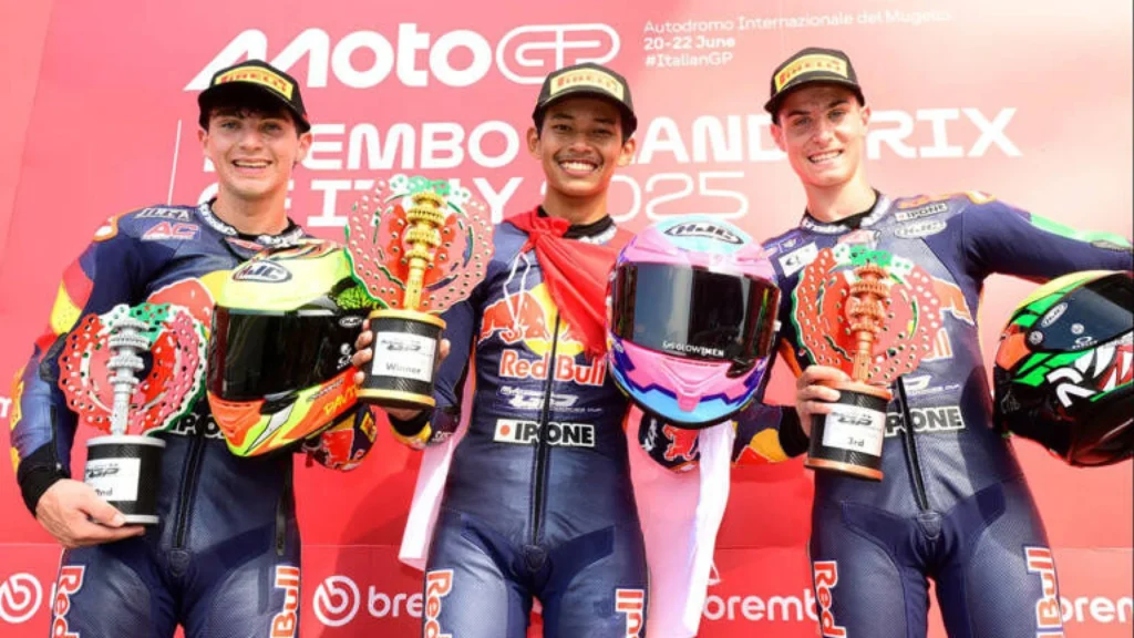 Veda Ega Pratama Raih Kemenangan di Red Bull Rookies Cup 2025