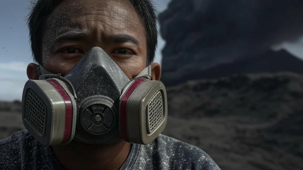 Perlindungan Diri Saat Erupsi Gunung Berapi: Masker Biasa atau Respirator?